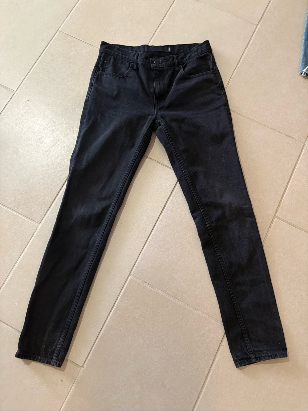 Denim x Alexander Wang WANG 002 Slim Straight Jeans Black - Size 26 minimalist